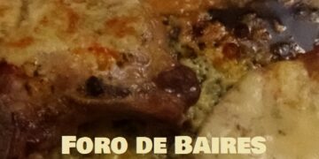Costillas de cerdo con queso gratinado
