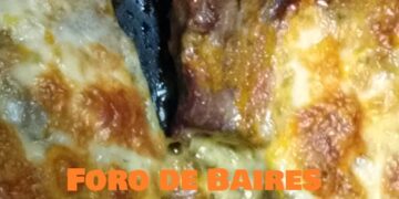 Churrasco con queso gratinado