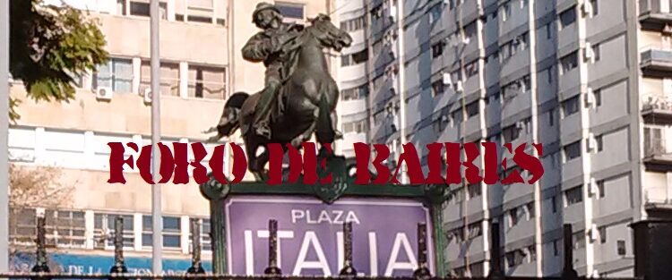 El monumento a Giuseppe Garibaldi en Plaza Italia