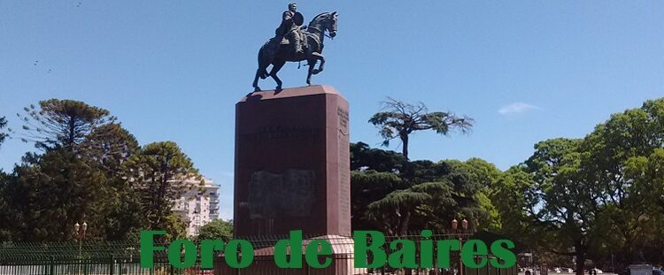 El monumento a Juan Manuel de Rosas en el día de la batalla «Vuelta de Obligado»