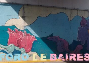 Un mural  enriquece el viejo Puente Pacífico
