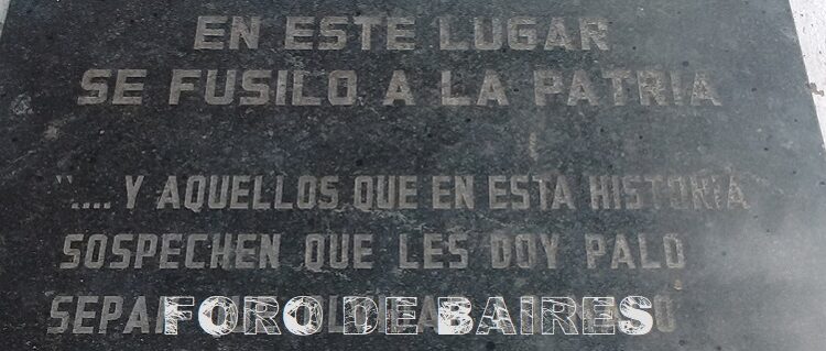 “En este lugar se fusiló a la patria”, la impactante placa de granito en Parque Las Heras, ex Penitenciaría Nacional