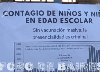 Los carteles y mensajes de Palermo que Rodríguez Larreta ignora: «Sin vacunación masiva, la presenciales es criminal»