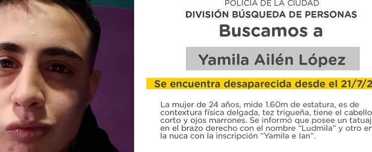 La Policía de la Ciudad solicita colaboración en la búsqueda de Yamila Ailén López