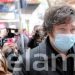 El precandidato Javier Milei votó en la UTN del barrio de Almagro