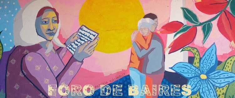 Un mural en la esquina de Constitución al 4000 rememora a las Madres de Plaza de Mayo