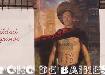 El mural dedicado a L-Gante que luce en Juan B. Justo y Gorriti dice: «La humildad te hace grande»
