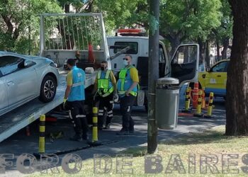 Controles de alcoholemia en Av. Bullrich, entre Santa Fe y Libertador