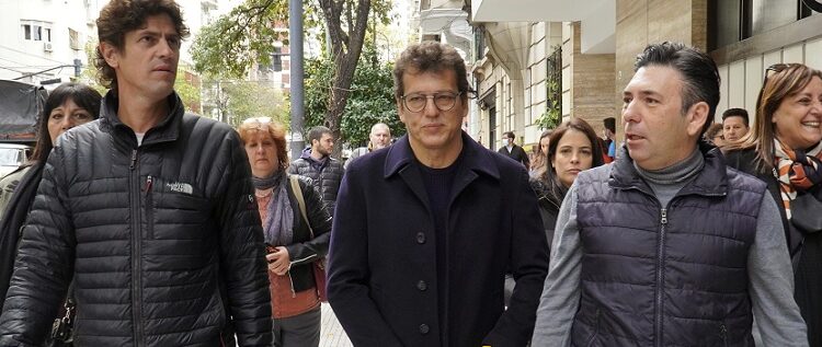José Luis Giusti y Martín Lousteau en el cierre de la Semana de los Centros Comerciales Abiertos en el barrio de Almagro