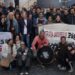 Actividad de los trabajadores de Página 12 en el marco de los 35 años del diario