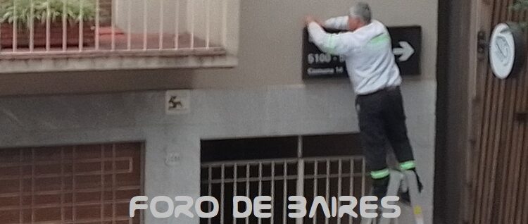 En Palermo colocan y reemplazan señalizaciones de calles