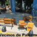 Como en el living de casa, pero en la vereda mientras la delincuencia y los tambores atormentan a los vecinos