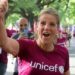 Cynthia Hotton corrió la Maratón de UNICEF a favor de la educación