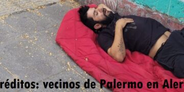 Maleantes durmiendo en la vereda sobre Cabrera 4668