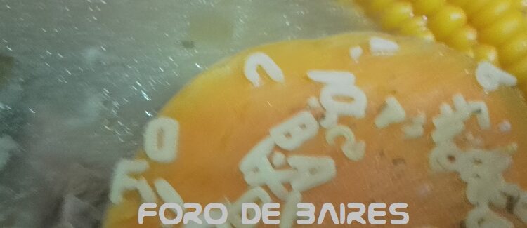 Una rica sopa de letras, sana y nutritiva, con verduras