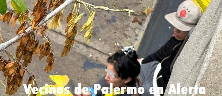 Sospechosos drogándose en la vereda, sobre Niceto Vega y Serrano