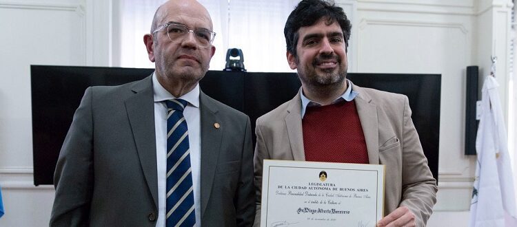 El Cuerpo Legislativo reconoció a Diego Alberto Barovero