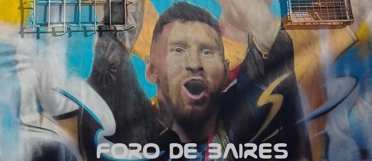 El mural de Lionel Messi ubicado en Gorriti y Pasaje Darwin