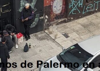 Trapitos drogándose en Pasaje Soria y Uriarte