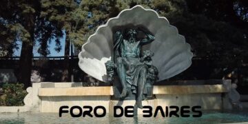 La fuente de Neptuno en la valva marina de Figueroa Alcorta y Dorrego