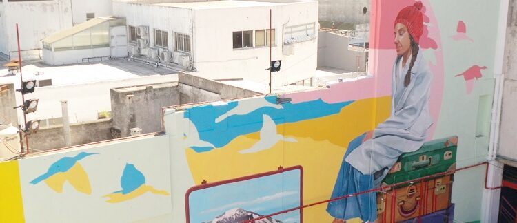 Ciudad Cultural Konex inaugura mural de Mabel Vicentef con todo el color de Alba pinturas