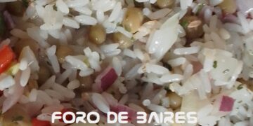 Salpicón de arroz vegetariano