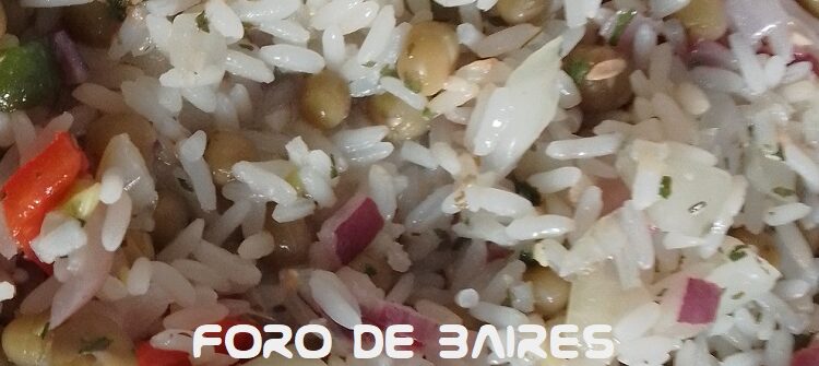 Salpicón de arroz vegetariano