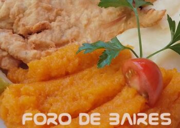 Marineras de pescado al limón con ensalada, o puré de papa y zapallo