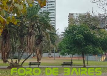 El Parque Las Heras se viste de invierno y frío  pero seduce por su  amplitud y encanto en las Avenidas Las Heras y Coronel Díaz