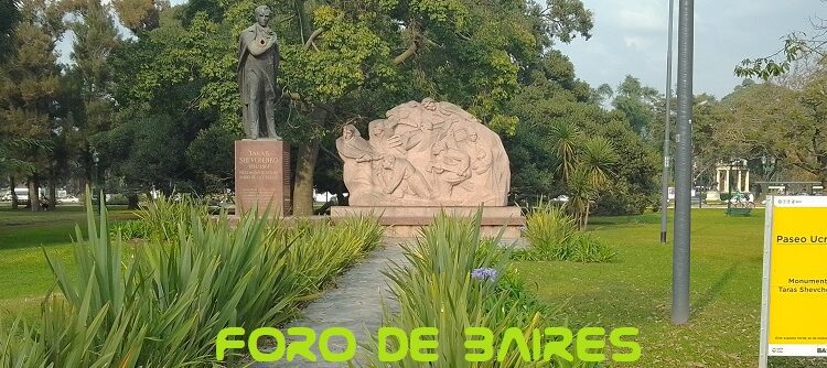 El “Paseo Ucrania”, un predio junto al monumento a Taras Shevchenko, ubicado dentro de la Plazoleta General José Antonio Páez
