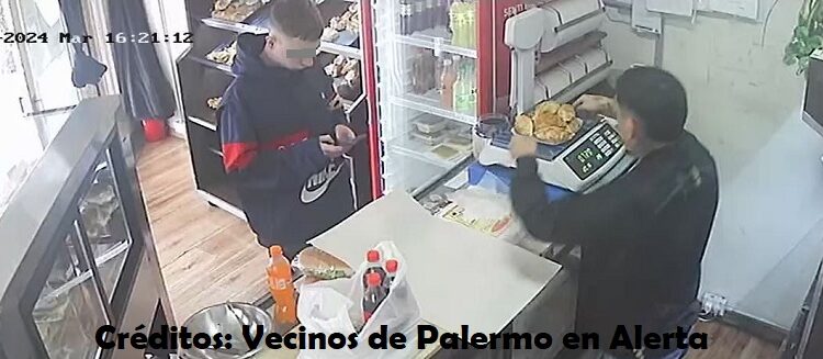 Un delincuente entró a una panadería y simuló pagar con «Mercado Pago» pero se fugó