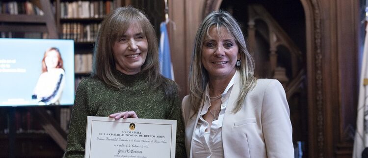 Gloria Casañas es nueva Personalidad Destacada de la Ciudad de Buenos Aires