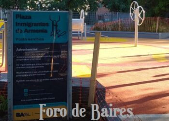 Se renovaron las postas de la «Plaza Inmigrantes de Armenia»