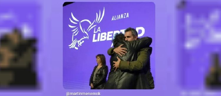 Javier Milei compartió en redes una foto con Martín Menem