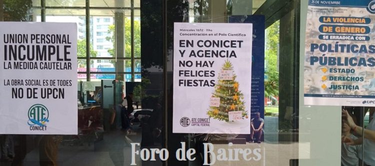En CONICET y AGENCIA no hay Felices Fiestas: continúa el plan de lucha