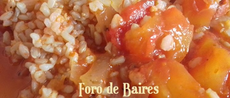 Si la temperatura baja, está ideal para comer un rico guiso de arroz yamaní con tuco sano