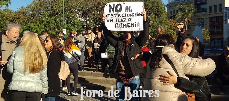 Segundo encuentro en Plaza «Inmigrantes de Armenia» contra el proyecto de estacionamiento subterráneo