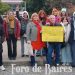 A pesar de la llovizna y el frío, los vecinos de Palermo marcharon sobre la plaza «Inmigrantes de Armenia»