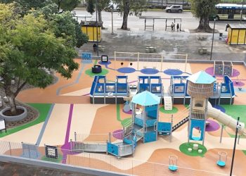 La Ciudad renovó el patio de juegos de Plaza Constitución